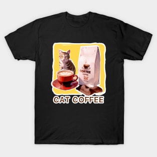 Cat Coffee Lover T-Shirt